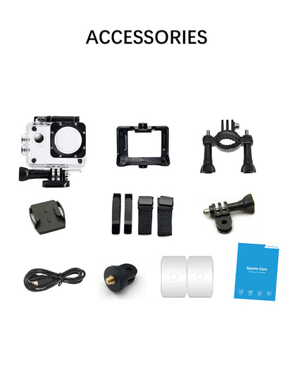 4k Action Camera 30fps With Wifi, Accessories